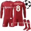 2526 Liverpool Uniforme de Fútbol de Manga Larga Liga de Campeones No. 9 Isaac 11 Salah Jersey Sobo Traje de Otoño e Invierno