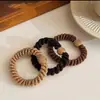 Cuerda para el Cabello de Pedrería Tono Agitado Mismo Estilo Alto Valor de Color Anillo para el Cabello de Terciopelo Plantado Celebridad de Internet de Corea del Sur Elegante Alta Calidad Estilo Occidental Cuerda de Taladro Brillante
