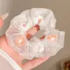 Goma para el pelo dulce y cremosa para mujer, estilo coreano, cuerda para el pelo de encaje de alta gama, accesorio para coleta baja, goma para el pelo versátil para la parte posterior de la cabeza