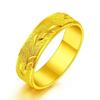 Moda versão coreana do novo anel de amantes em ouro vietnamita banhado a latão dólar europeu anel masculino e feminino em estoque atacado de joias
