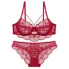 2131 conjunto estilo francês lingerie feminina push up seios grandes sutiã pequeno com aro de aço verão renda sutiã de renda sexy