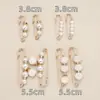 Pantalones Falda Fijos de Cintura Ceñida con Broche de Perla Artefacto de Cintura Ceñida Ropa Cuello Capa Broche Ligero Anti-deslizamiento Joyería