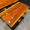 Mesa de Chá Okan de Madeira Maciça Placa Grande Estilo Chinês Mesa e Cadeira de Escritório para Chefe Combinação de Troncos