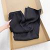 ¡Altamente Recomendado! Elegantes Pantalones Frescos de Seda de Amoníaco Cobre Negro para Mujer, Pantalones Versátiles de Pierna Ancha con Caída para Verano 2025