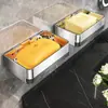 Jabonera de Baño de Acero Inoxidable 201, Soporte de Jabón con Drenaje sin Taladro para Lavabo, Montaje en Pared al por Mayor