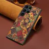 Adecuado para Funda de Teléfono Móvil Samsung Galaxy S26Ultra, Cubierta Trasera de Madera Blanda Samsung S25 con Patrón Irregular