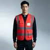 Coletes refletivos para canteiros de obras, projetos de construção chineses, roupas refletivas de segurança, impressão de logotipo personalizado, uniformes de trabalho