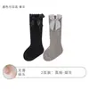 Calcetines para niña para otoño e invierno, algodón Clase A, con lazo y encaje, sin costuras, alta elasticidad, no restrictivos, cómodos y transpirables, calcetines de media pantorrilla