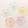 Prato de Vidro Infantil Prato Colorido Japonês Flor de Cerejeira Prato para Óleo Essencial Prato para Molho Prato de Vidro Prato para Molho e Condimento Atacado Tigela Pequena