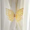 Hebilla de Cortina Nudo de Mariposa Hueco Exquisita Sensación de Alta Gama Habitación Dormitorio Corazón de Niña Decoración Sanadora Clip para Cortina del Hogar
