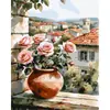 Pintura al Óleo Digital de Flor de Cerezo DIY Pintado a Mano Pintura Decorativa Escénica para Sala de Estar Popular Pintura de Compra Grupal ozon