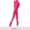 Calcetines Rojo Angora 80D Leggings de Terciopelo Otoñales Medias de Mujer Borgoña Calcetines Coloridos para Mujeres Altas Rojo Mermelada