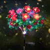 Luces Solares de Azalea, Decoración de Jardín, Luces de Suelo, Accesorios para Bodas en Parques, Luces LED de Flores Artificiales para Ambiente