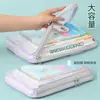 Bolsa de Almacenamiento para Exámenes en Forma de L con Apertura Grande Bolsa de Almacenamiento para Exámenes de Gran Capacidad Bolsa para Tutorías Bolsa de Malla por Materia