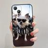 Para iPhone15 comércio exterior óculos de sol bonitos gato e cachorro telefone caso