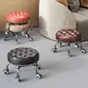 Taburete de ruedas universal, taburete rodante para el hogar, taburete bajo para sala de estar de niños, taburete con ruedas, silencioso y giratorio
