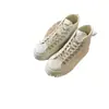 Tênis de Lona de Cano Alto com Sola Grossa Marca G 1977 para Mulheres 2024 Tênis Retro Bordados Estilo Dad Shoes com Sola Plataforma Aumenta Altura para Casais