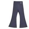 Pantalones Acampanados Directos de Fábrica para Niñas, Pantalones de Yoga Negros de Alta Elasticidad para Niños para Primavera y Otoño, Pantalones de Tiburón para Exteriores para Niños Grandes