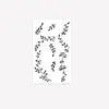Pegatinas de Tatuaje Estilo Ins Minimalista de Rama y Hoja, Impermeables y de Larga Duración, Diseño de Vid de Línea Fina, Tatuaje en el Dorso de la Mano y los Dedos para Niñas