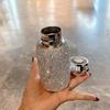 2026 Novo Modelo Copo Térmico de Luxo com Strass, Garrafa de Água Compacta de 220ml para Mulheres, Alto Valor Estético, Popular nas Redes Sociais
