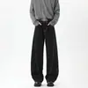 Calça Jeans Masculina Black Scimitar American Cleanfit Outono Reta Solta Costurada de Alto Acabamento Perna Larga Longa