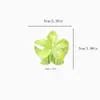 Pinza de acetato de frangipani de mármol de 4 cm transfronteriza para mujer, pinza de tiburón para la parte trasera de la cabeza, accesorio para el cabello