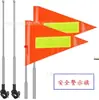 Mástil de Bandera Telescópico de Acero Inoxidable para Motocicleta, Bicicleta, Bicicleta de Montaña para Exteriores, 1.6m, Vehículo Todoterreno, Mástil de Bandera con Pinza de Cocodrilo