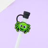 Venda transfronteiriça série de Halloween chapéu de palha PVC cola macia tridimensional desenho animado abóbora morcego 8mm tampa de poeira de palha