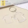 Novo Chaveiro Vazio para Camiseta Acrílico Porta-Retrato em Estoque Criativo Transparente Pingente de Chaveiro DIY