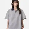 Camisa polo de manga corta con cuello para hombre, camiseta de verano de marca moderna, color liso, corte holgado, top versátil de moda estilo Hong Kong 2026