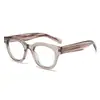 Gafas de Sol Nicho Estilo Coreano Estilo Ins con Montura Gruesa, Versátiles para Salir, Gafas Redondas Anti Luz Azul Sin Graduación Wm2601