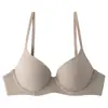 Sujetador sexy europeo y americano sin costuras, liso, para busto pequeño, push-up, anti-caída, ajustable, sujetador para mujer de busto grande, adelgazante, talla grande