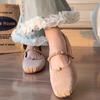 Aumento de Altura Interior de 5 cm, Zapatos de Noche de Hada Suaves y Adelgazantes, Nuevo Estilo 2025 Zapatos Mary Jane Franceses de Gamuza de Boca Baja para Mujer
