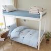 Ins Desenho Animado Toalha de Algodão Bordada Dormitório Estudantil Cama Conjunto de Três Peças Lençol de Cama 100% Algodão Capa de Edredom Cor Sólida Roupa de Cama Conjunto de Quatro Peças