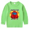 Camiseta de algodón para niños, estilo coreano, primavera y otoño, 2023, cuello redondo, manga larga, para bebés y niños
