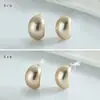 Moda Europea y Americana Elegantes Pendientes Grandes en Forma de C Retro Pendientes de Goma ABS en Forma de C Pendientes Ligeros de Lujo de Alta Gama para Mujer