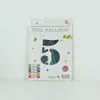 Venta al por mayor estilo INS comercio electrónico transfronterizo 16 pulgadas Exquisitamente empaquetado digital empaque individual de tarjeta de papel globos de papel de aluminio, versión delgada americana