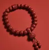 Pulseira de Cinábrio, Nova Pulseira Estilo Chinês Areia Dourada Roxa, Pulseira de Cinábrio Lótus Pedra Olho de Gato, Pulseira de Pedras Olho de Gato com Contas