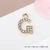 Acessórios de Pingente de Letra com Strass Cruzado Europeu e Americano Moda Elegante Versátil Pingente de Liga Material para Acessórios de Joias DIY