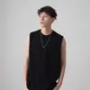 Bestseller de Almacén Lightning Chaleco sin Mangas de Verano Top Deportivo Holgado Camiseta de Color Sólido Estilo Nuevo Casual