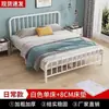 Cama de hierro forjado estilo europeo, cama matrimonial para vivienda de alquiler, cama individual económica, patas de cama reforzadas y engrosadas, cama individual con estructura de hierro