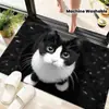 Felpudo Decorativo Interior Semicircular Estilo Americano Temu, Alfombrilla de Pie Absorbente de Agua y Resistente a Manchas para Baño, Alfombrilla de Piso Resistente al Desgaste y Fácil de Cuidar para Habitación
