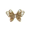 Nuevo estilo de mariposa tridimensional con pedrería, accesorios de doble capa para ropa, adornos para bolsos y zapatos, hebillas para zapatos, accesorios para el cabello, componentes decorativos al por mayor