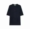 Camisa Casual Retro de Punto Ligero con Cuello Alto Hueco, Mezcla de Lino Lyocell de Alta Calidad, Manga Corta, Estilo Old Money
