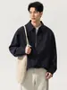 Fengshe /2026 Camisa de Manga Larga de Color Sólido con Cuello de Solapa de Tencel Lyocell Chaqueta Camisa para Hombre Camisa para Hombre sin Planchado