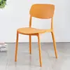 Silla de Comedor para Uso Doméstico, Silla de Plástico Engrosado, Apilable, Cómoda para Sentarse Largo Tiempo, Silla para Mesa de Comedor, Taburete de Diseño Creativo con Respaldo