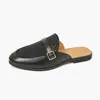 Zapatos de cuero tipo slip-on transfronterizos para hombre, nuevo estilo de verano, zapatos casuales de talla grande, transpirables, zapatos de hombre sin talón