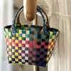 Cesta de Presente para Celebridade da Internet Presente de Acompanhamento Cesta de Presente para Lua Cheia Bolsa de Praia Cor Tecido Multicolorido Fita de Embalagem Bolsa Cesta Tecida