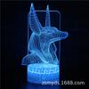 Lámpara de Cabeza de Calavera Luz LED Lámpara de Escritorio 3D Luz Nocturna USB Creativa Proyección Luminosa Regulable Protección Ocular Tipo Táctil