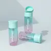 Botella de agua desmaquillante de maquillaje cosmético de alta gama transfronteriza, botella dispensadora de alcohol tipo prensa, botella vacía transparente de PET para quitaesmalte de uñas